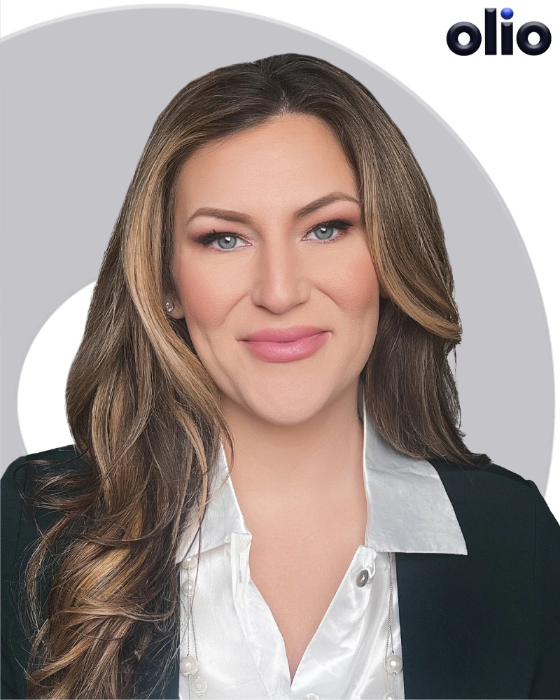 professional headshot with custom branded background