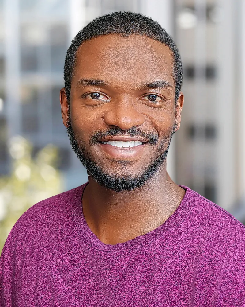 tech startup headshot example with creative casual styling showing innovation and approachability